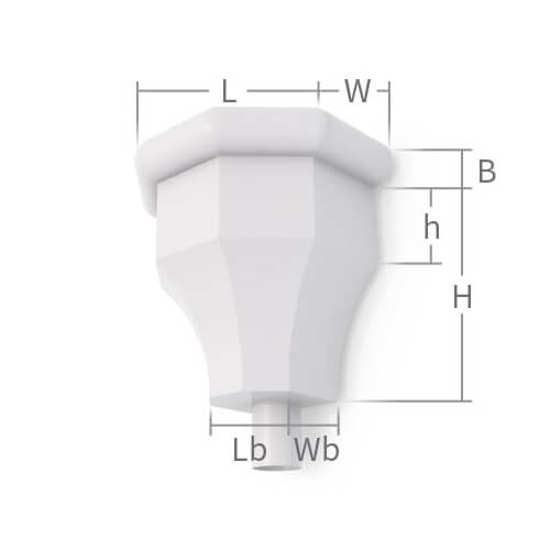 Ornate Rainwater Head Measurements