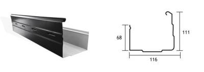 115 square-line gutter from Queensland sheet metal