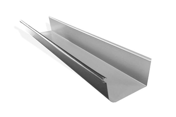top view of steel gutter