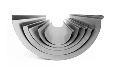 Different sizes of steel coated big half round gutter
