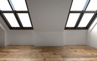 Newly converted attic space interior