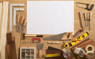 DIY blank project with copy space and construction tools