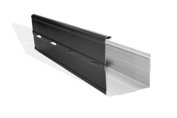 Black steel coated 125 square line gutter